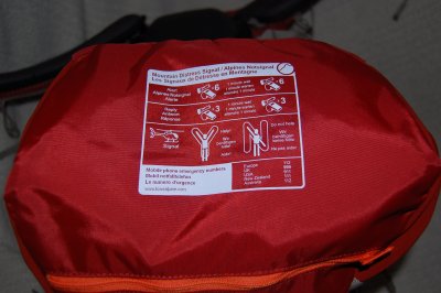 Under side of the lid - safety instructions and another pocket