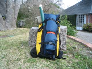 A ski pack fitted for fly fishing