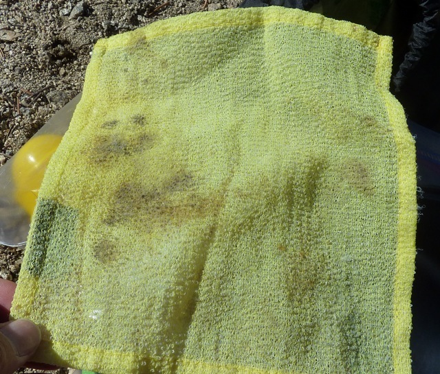 Towel after cleaning the pot