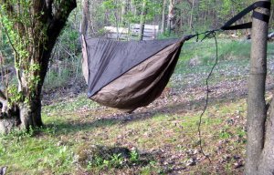 Hammock without fly attached