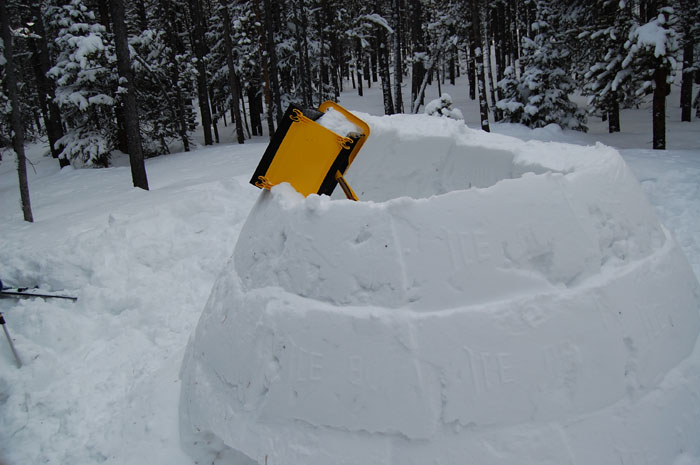 side view of my second igloo attempt