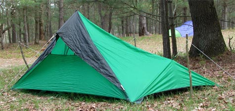 AGG Tarp Tent With Optional StormFlap Installed