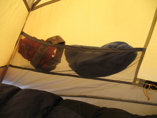 tent interior pocket