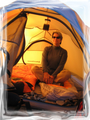 Interior of Stormtrack Tent