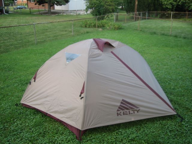 Tent with the fly on from an angle