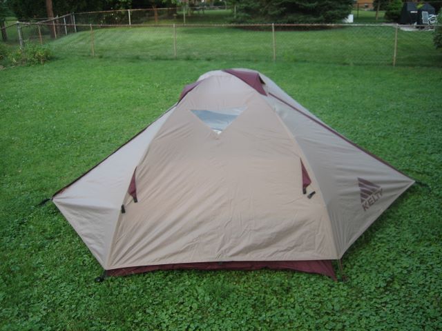 Tent with the fly on from the short side