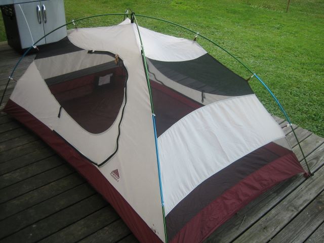 Tent without fly from an angle