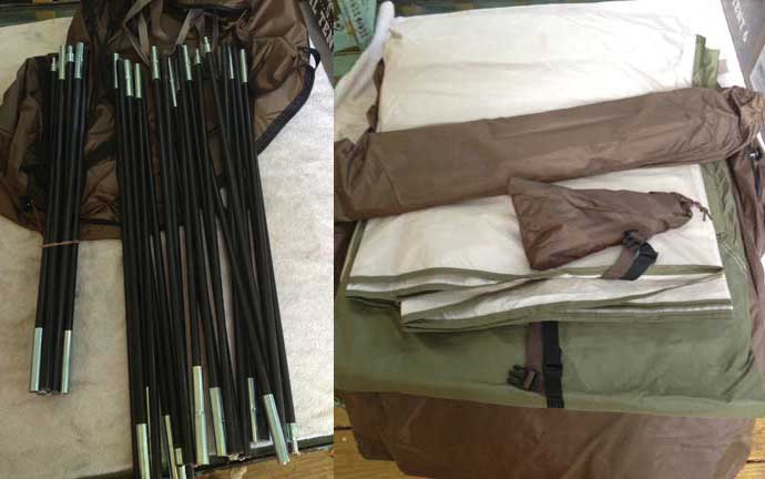 unpacked and poles