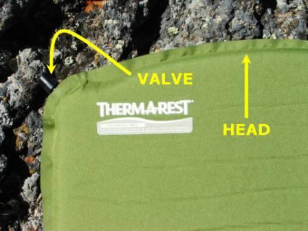 Therm-a-Rest Logo and valve