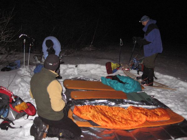 Setting up camp on the Cascade River