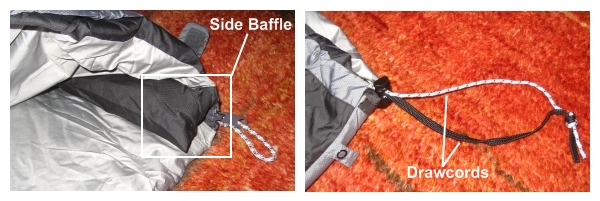 Drawcords and Side Baffle