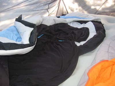 Liner in sleeping bag