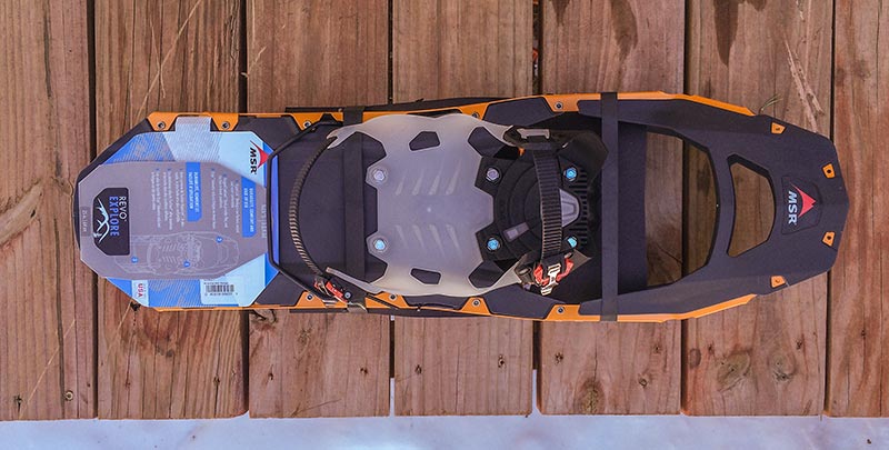 MSR Revo Snowshoes showing packaging