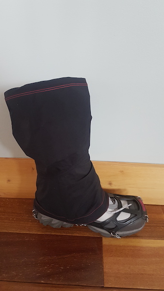 Gaiters on boots - inside