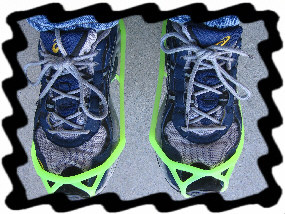 Yaktrax on Tennis Shoes